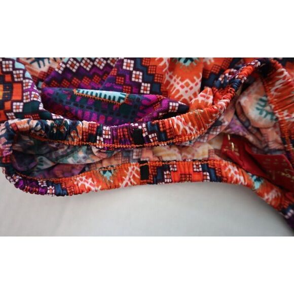 Tigerlily Women's Sz 6 Multicolor Strapless Zehra Playsuit Romper - Picture 8 of 12